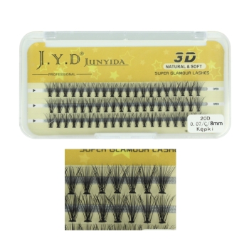 KĘPKI - RZĘSY J.Y.D 3D NATURAL SOFT, 0.07 / C / 8mm